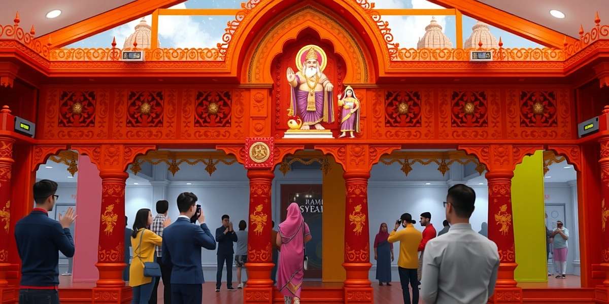 Ram Mandir Virtual Darshan Ram Navami celebration showing users participating in group prayers